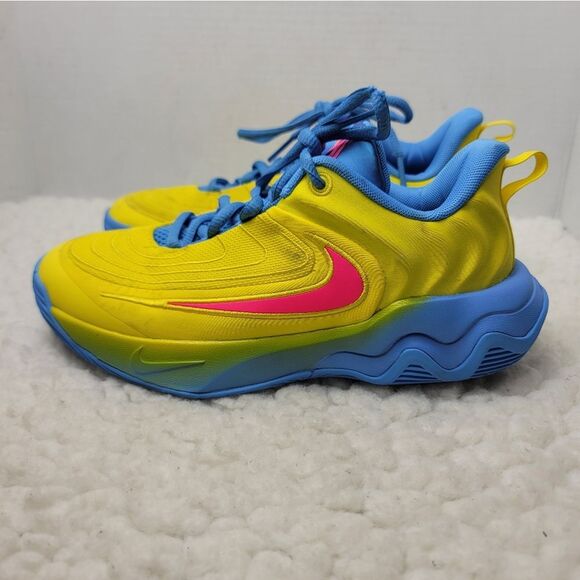 Nike Giannis Immortality 4 Mens Sneaker Size 5 Yellow Blue Basketball Shoes - Picture 3 of 11